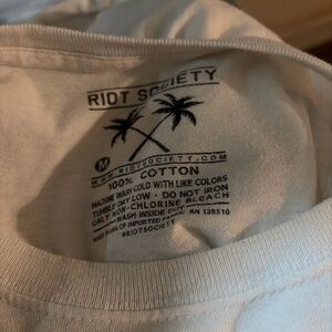Riot Society Cream Cotton Tee